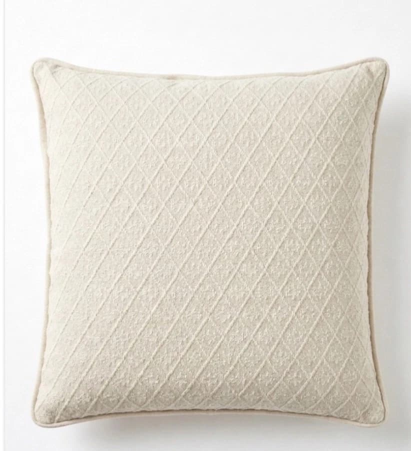 Decorative Beige/ cream plush  velvet ,soft touch textured chenille 18/18 inch - Picture 1 of 4