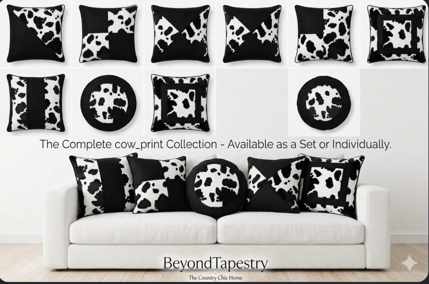 6 designer throw pillow covers 18/18 inch black and white blend. - Picture 1 of 24